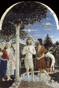 Piero della Francesca THe Baptism of Christ oil painting artist